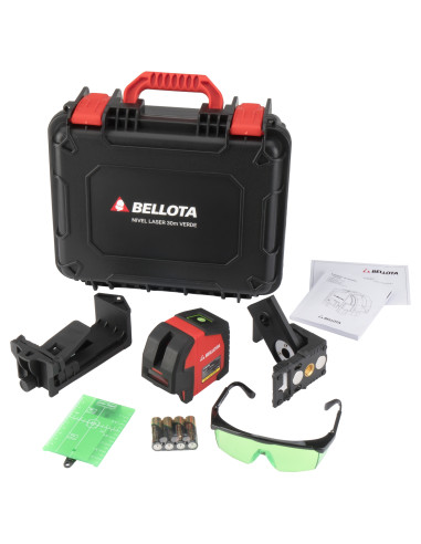 Nivel láser en cruz 30 m con plomada...