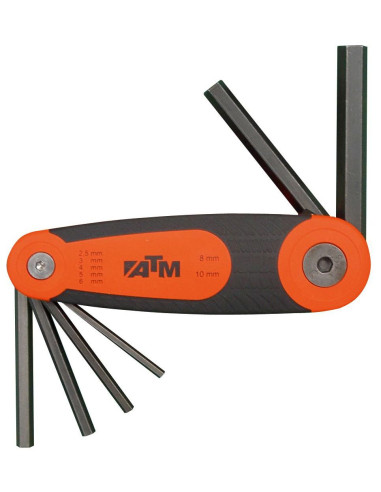 Juego de 6 llaves Allen en soporte...