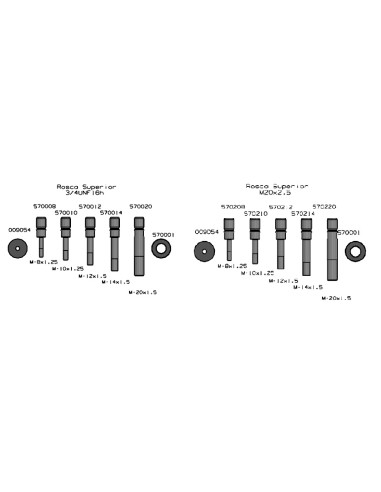 JUEGO DE TORNILLOS Y ARANDELAS PARA...