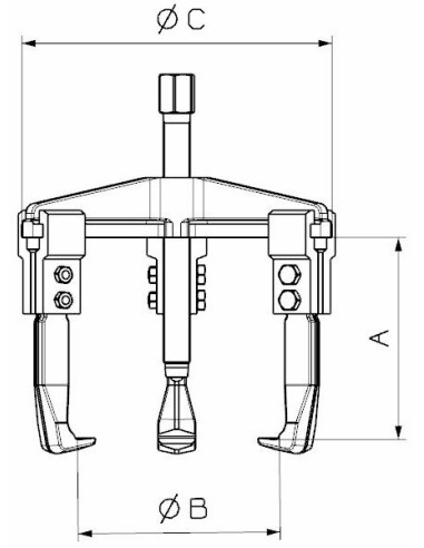 EXTRACTOR FORZA SERIE 2400T DE 3 PATAS
