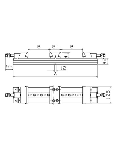 MORDAZA FORZA DOBLE GUIADA DESCENDENTE
