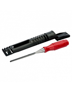 Formones con mango de polipropileno rojo