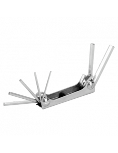Juego de llaves hexagonales en navaja y métricas con acabado de zinc (7 Piezas)