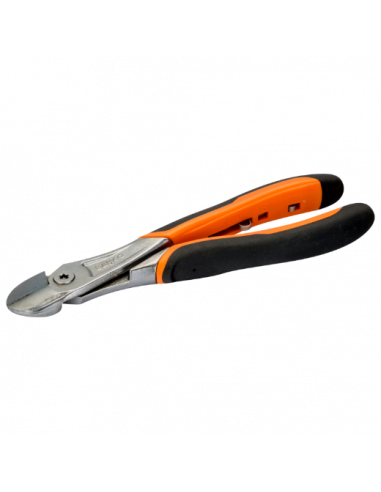 Alicates de corte diagonal «heavy duty» ERGO™ con mango bi-componente de apertura automática y acabado cromado