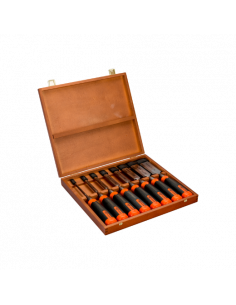 Juego de formones muy resistentes ERGO™ (8 piezas/caja de madera)