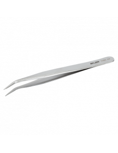 Pinzas SMD con puntas ranuradas y ángulo curvo de 30°