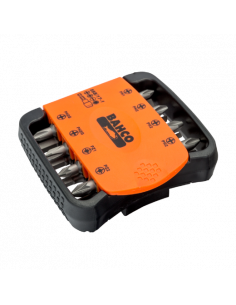 Juego de 17 puntas de 1/4" para tornillos ranurados, Phillips, Pozidriv y hexagonales