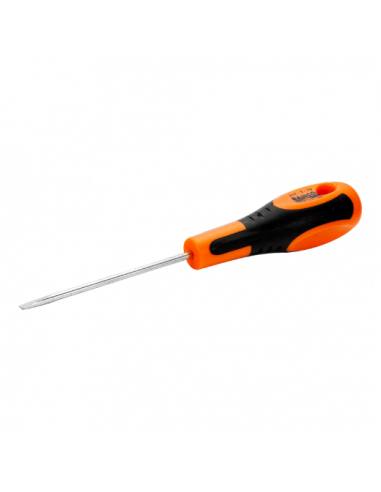 Destornilladores ranurados de punta recta con agarre de goma, 0,5-1,2 mm