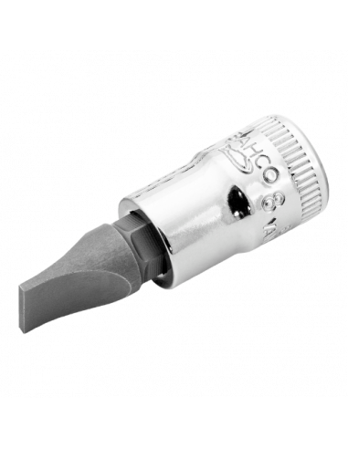 Vasos con punta con cuadrado de 1/4" para tornillo de cabeza plana