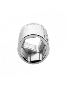 Vasos con cuadrado de 3/8" y con perfil hexagonal métrico y un acabo pulido fino