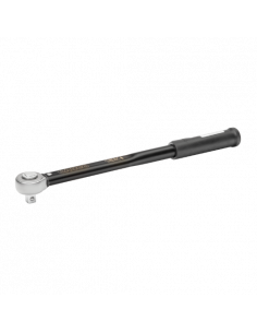 Llave dinamométrica mecánica de disparo prefijada con cabeza fija de carraca con cuadradillo por ambos lados