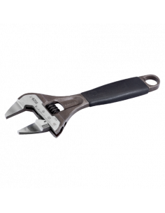 Llaves ajustables de moleta central de gran apertura y mordaza extrafina ERGO™ con mango de goma