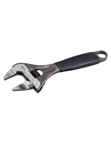 Llaves ajustables de moleta central de gran apertura y mordaza extrafina ERGO™ con mango de goma