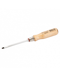 Destornilladores de punta plana con mango de madera, 0,6-1,6 mm