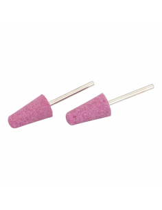 Discos abrasivos con punta redonda y cónica, de lijado fino y con eje de 3 mm (2 piezas/embalaje en blíster)