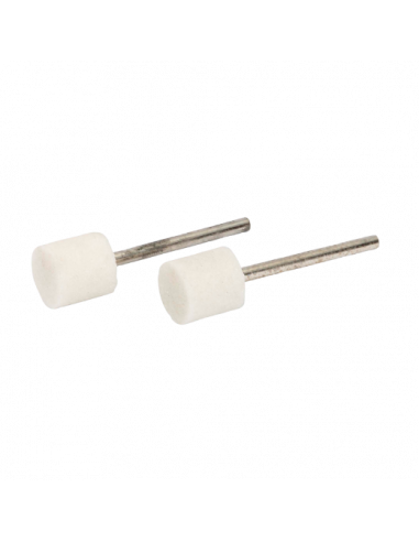 Discos abrasivos cilíndricos pequeños, de lijado fino y con eje de 3 mm (2 piezas/embalaje en blíster)