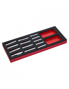 Juego de vasos de 1/2" en bandeja de foam 1/3 Fit&Go (13 piezas)