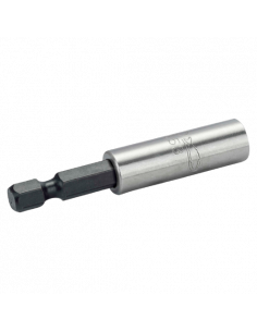 Portapuntas universal para perfil hexagonal de 1/4" con anilla de retención de 60 mm