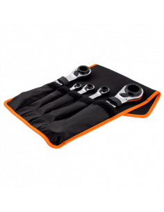 Juego de llaves dobles de estrella planas a carraca 4 en 1 (5 piezas / bolsa)