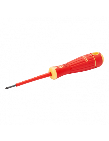Destornilladores Phillips aislados VDE BahcoFit con mango multicomponente, PH0-PH4