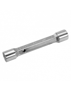 Llaves de tubo de dos bocas métricas con acabado cromado