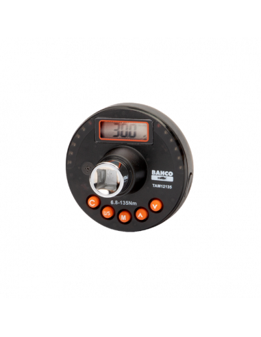 Adaptador electrónico de ángulo y par. Señal visual y audio: dos LED rojas y 10 verdes