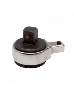 Cabeza intercambiable de carraca reversible con dispositivo de bloqueo