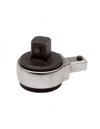 Cabeza intercambiable de carraca reversible con dispositivo de bloqueo