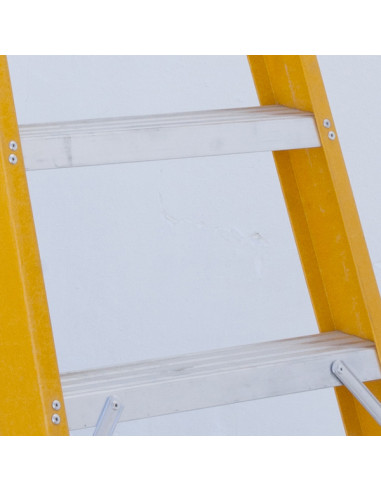 Escalera fibra tijera con plataforma...