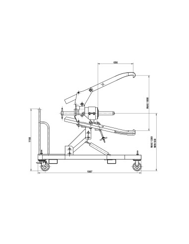 CARRO CON EXTRACTOR 3 PATAS FORZA DE...