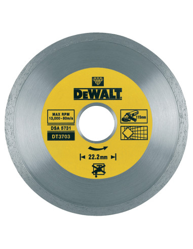 DT3703-QZ - Disco de diamante 115x22.2mm