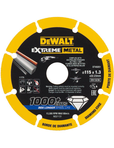 DT40251-QZ - Disco de corte con borde...