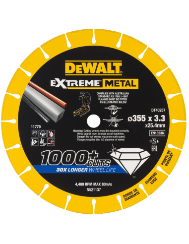 DT40257-QZ - Disco de corte con borde...