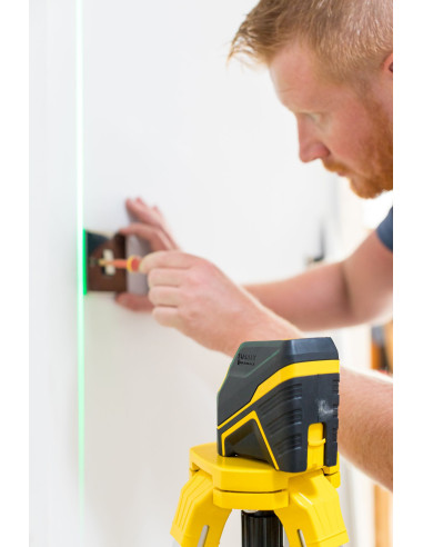 Nivel láser en cruz - VERDE. Pilas...