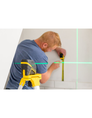 Nivel láser en cruz - VERDE. Pilas...