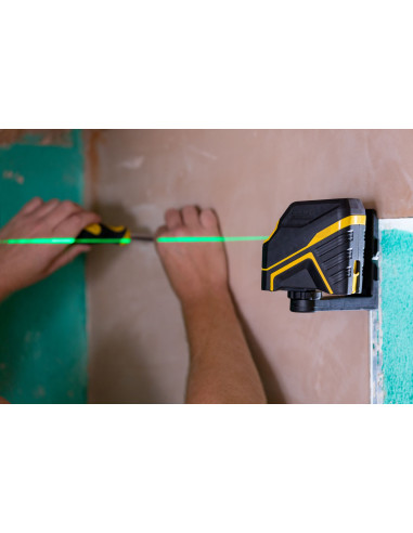 Nivel láser en cruz - VERDE. Pilas...