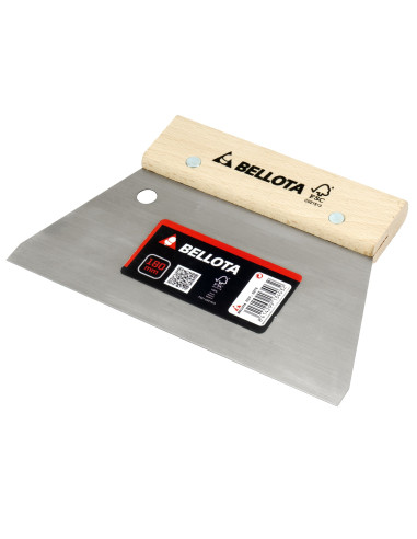 Espátula llana de acero con mango de...