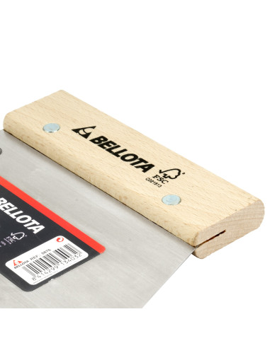 Espátula llana de acero con mango de...