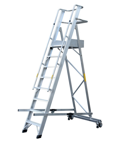 Escalera de tijera de aluminio con...