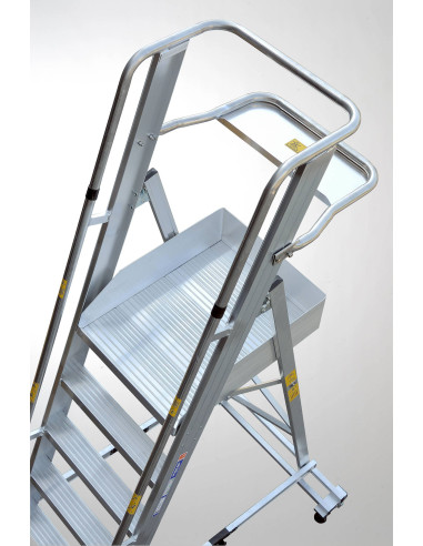 Escalera de tijera de aluminio con...