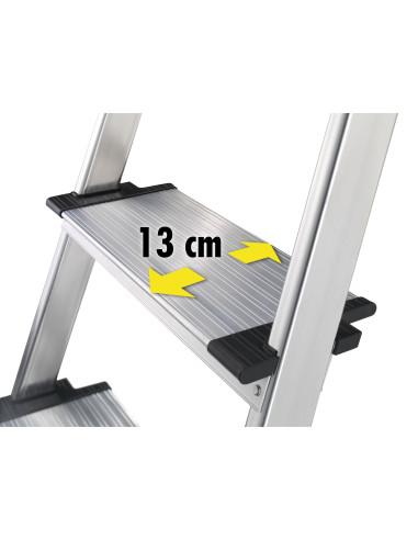 Escalera de tijera de aluminio con...