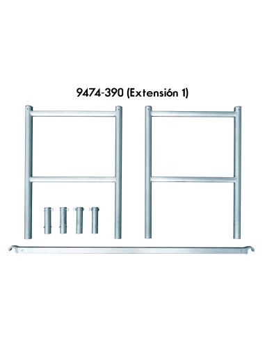 Andamio EN1004 de aluminio tubular...