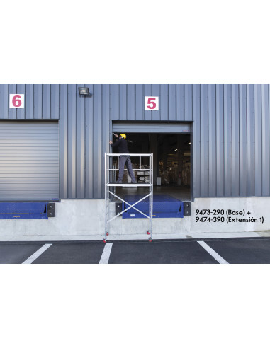 Andamio EN1004 de aluminio tubular...