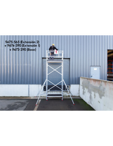 Andamio EN1004 de aluminio tubular...
