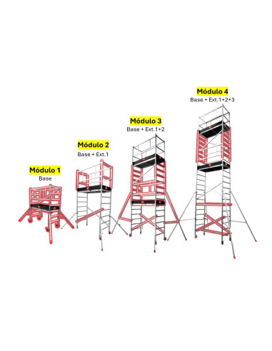 Andamio EN1004 modular de aluminio...