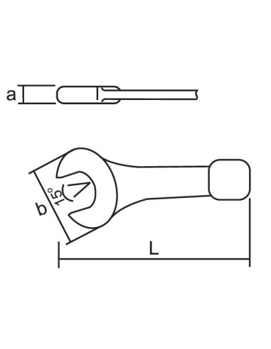Llave fija de golpe (DIN 133)