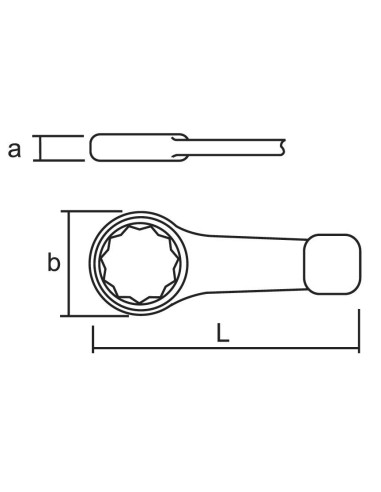 Llave de estrella de golpe (DIN 7444)