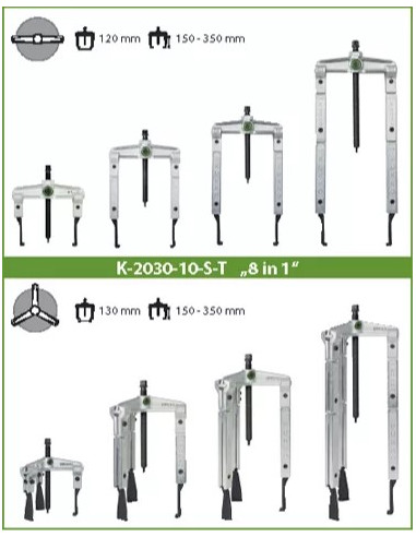 Juego extractores dos y tres patas...