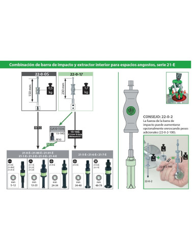 Martillo deslizante para extractores...