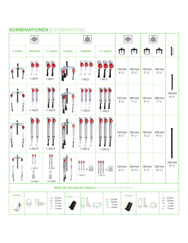 Juego de extractores de 2 y 3 patas...